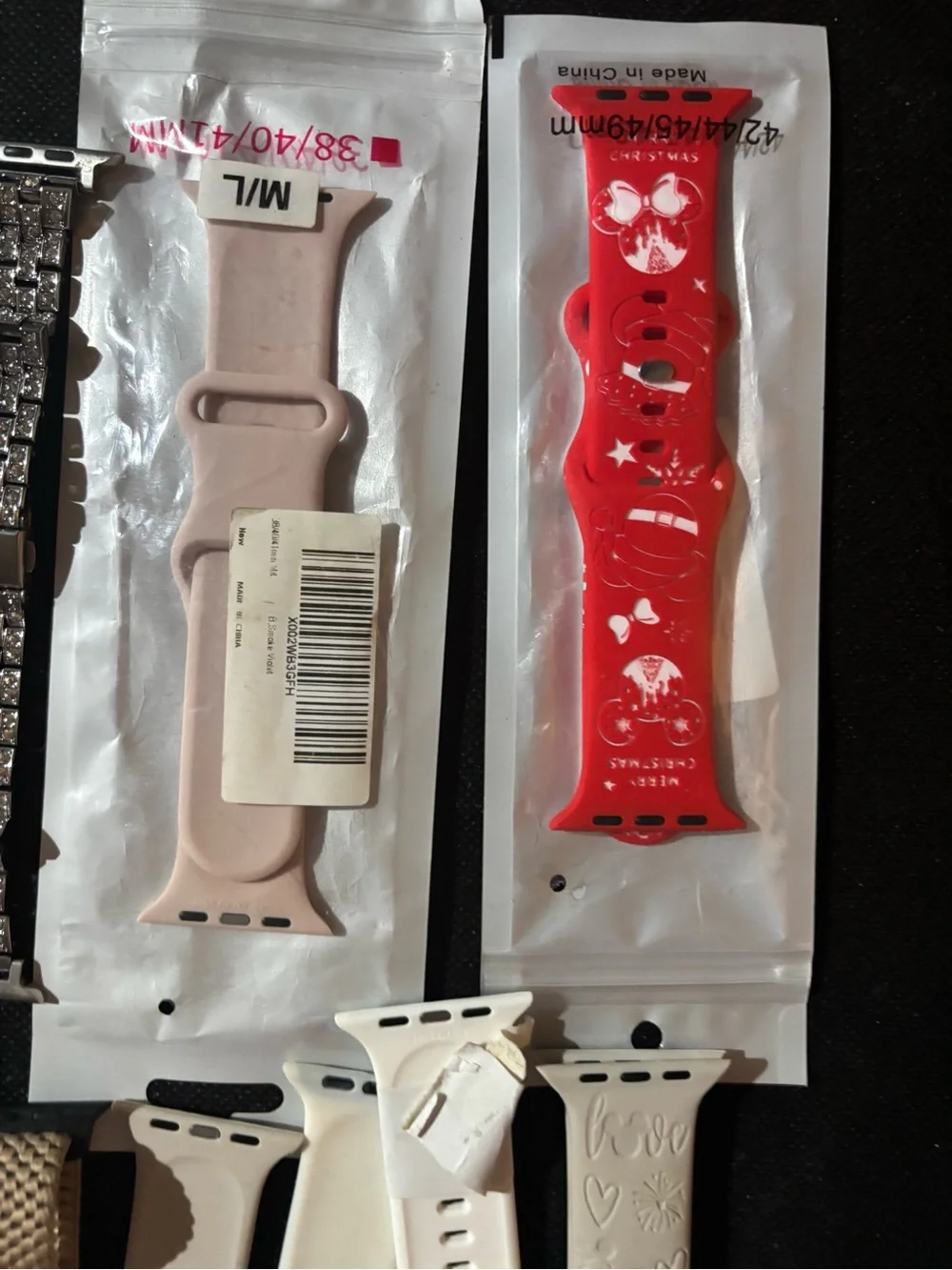 Assorted Apple Watch Bands - Pink & White Options